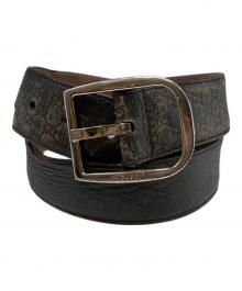 GUCCI（グッチ）の古着「GG柄キャンバスベルト」｜ブラック