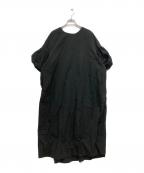 ENFOLDエンフォルド）の古着「Washed COバルーンスリーブDRESS」｜ブラック