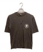 NUMBER (N)INEナンバーナイン）の古着「00’sダメージ加工スカルプリントTシャツ」｜グレー