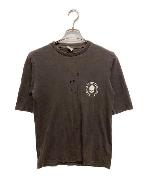 NUMBER (N)INE（ナンバーナイン）NUMBER (N)INE (ナンバーナイン) 00’sダメージ加工スカルプリントTシャツ グレー サイズ:SIZE2の古着・服飾アイテム
