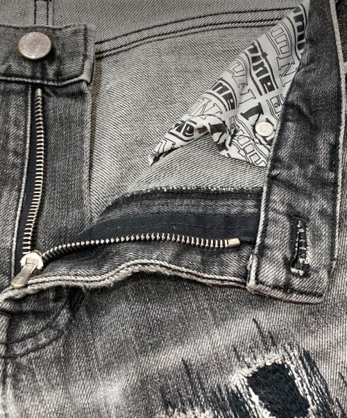 NUMBER (N)INE（ナンバーナイン）NUMBER (N)INE (ナンバーナイン) 00’sグランジデニムパンツ グレー サイズ:SIZE3×LENGTH28の古着・服飾アイテム