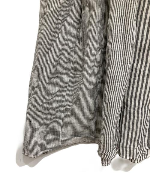 maison de soil（メゾンドソイル）maison de soil (メゾンドソイル) リネンワンピース グレー×ホワイト サイズ:1の古着・服飾アイテム