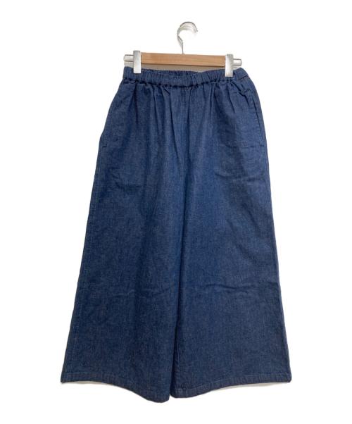 maison de soil（メゾンドソイル）maison de soil (メゾンドソイル) コットンデニムワイドパンツ インディゴ サイズ:2の古着・服飾アイテム