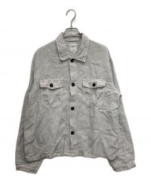 maison de soil homme（メゾンドソイルオム）の古着「リネンシャツジャケット」｜グレー