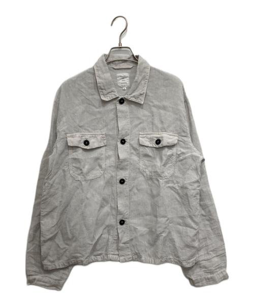 maison de soil homme（メゾンドソイルオム）maison de soil homme (メゾンドソイルオム) リネンシャツジャケット グレー サイズ:SIZE2の古着・服飾アイテム