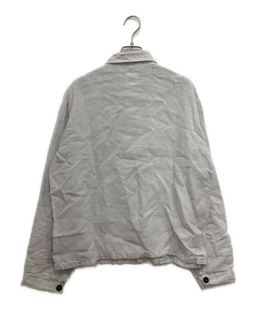 maison de soil homme（メゾンドソイルオム）maison de soil homme (メゾンドソイルオム) リネンシャツジャケット グレー サイズ:SIZE2の古着・服飾アイテム