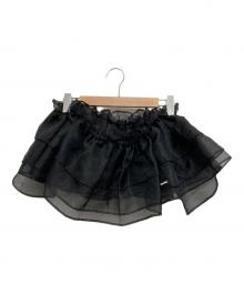 BELPER（ベルパー）の古着「FRILLS BELT BAG/チュールミニスカート」｜ブラック