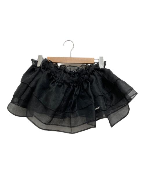 BELPER（ベルパー）BELPER (ベルパー) FRILLS BELT BAG/チュールミニスカート ブラック サイズ:FREEの古着・服飾アイテム