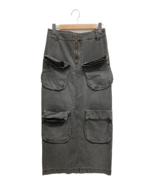 OPEN YY（オープンワイワイ）OPEN YY (オープンワイワイ) マルチポケットカーゴデニムスカート ブラック サイズ:SIZE2の古着・服飾アイテム