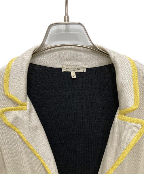 ETRO（エトロ）ETRO (エトロ) テーラードニットジャケット ベージュ サイズ:48の古着・服飾アイテム