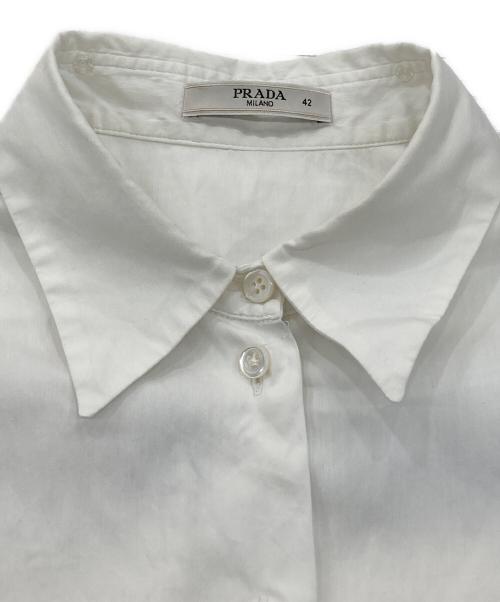 PRADA（プラダ）PRADA (プラダ) レギュラーシャツ ホワイト サイズ:SIZE42の古着・服飾アイテム