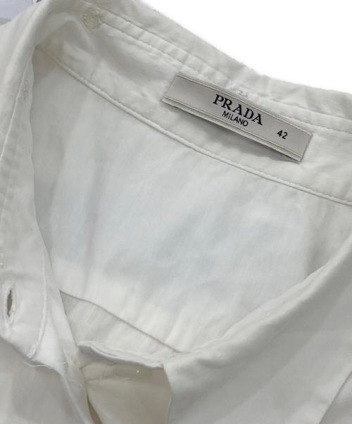 PRADA（プラダ）PRADA (プラダ) レギュラーシャツ ホワイト サイズ:SIZE42の古着・服飾アイテム