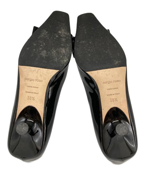 sergio rossi（セルジオロッシ）sergio rossi (セルジオロッシ) sr TWENTY エナメルパンプス ブラック サイズ:SIZE 38 1/2の古着・服飾アイテム