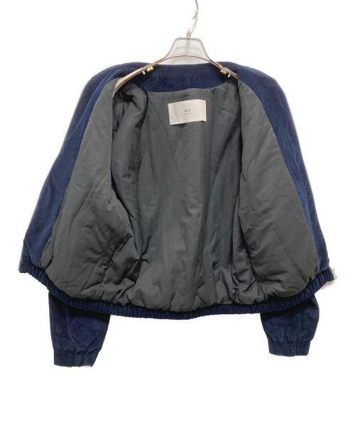 ami（アミ）ami (アミ) 胸ロゴコーデュロイボンバージャケット ネイビー サイズ:Mの古着・服飾アイテム