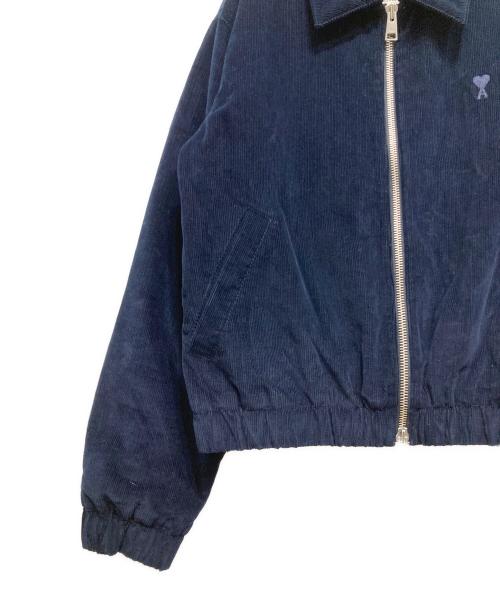 ami（アミ）ami (アミ) 胸ロゴコーデュロイボンバージャケット ネイビー サイズ:Mの古着・服飾アイテム
