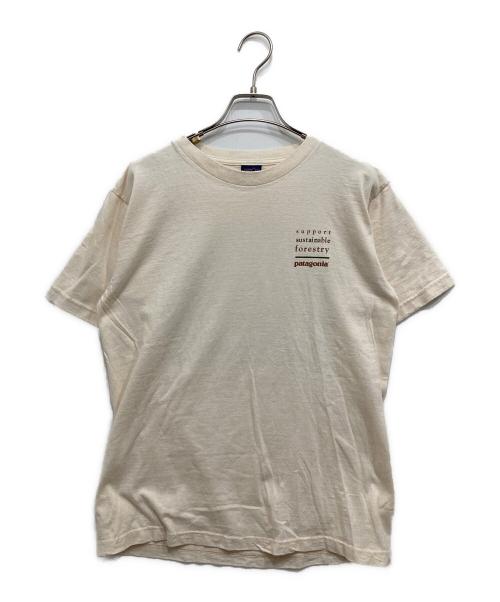 Patagonia（パタゴニア）Patagonia (パタゴニア) 90’s foresty TEE/プリントTシャツ ホワイト サイズ:Sの古着・服飾アイテム
