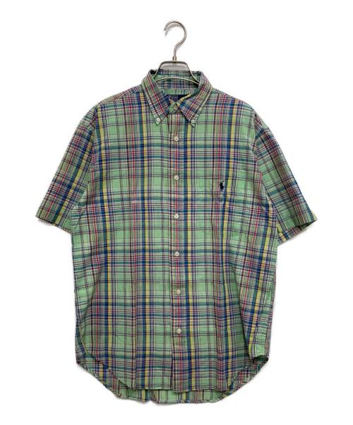 POLO RALPH LAUREN（ポロ・ラルフローレン）POLO RALPH LAUREN (ポロ・ラルフローレン) 半袖チェックシャツ グリーン サイズ:Lの古着・服飾アイテム