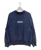 SUPREMEシュプリーム）の古着「washed box logo crewneck」｜ネイビー