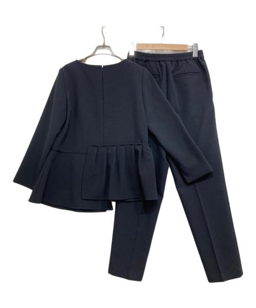 PLST（プラステ）PLST (プラステ) ティアードブラウスパンツセットアップ ネイビー サイズ:Mの古着・服飾アイテム