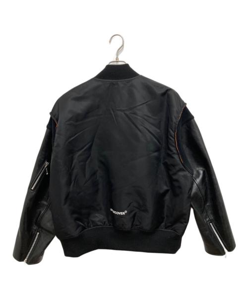 UNDERCOVER（アンダーカバー）UNDERCOVER (アンダーカバー) レザースリーブナイロンMA-1 ブラック サイズ:Mの古着・服飾アイテム