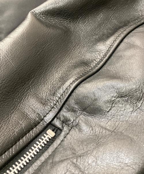 UNDERCOVER（アンダーカバー）UNDERCOVER (アンダーカバー) レザースリーブナイロンMA-1 ブラック サイズ:Mの古着・服飾アイテム