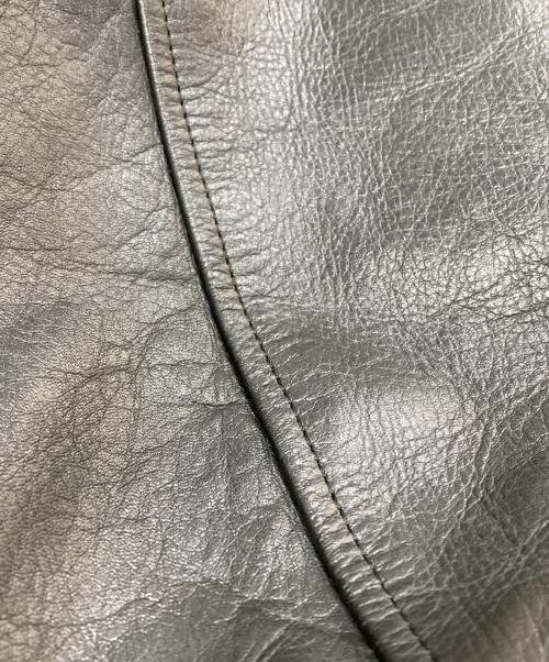 UNDERCOVER（アンダーカバー）UNDERCOVER (アンダーカバー) レザースリーブナイロンMA-1 ブラック サイズ:Mの古着・服飾アイテム