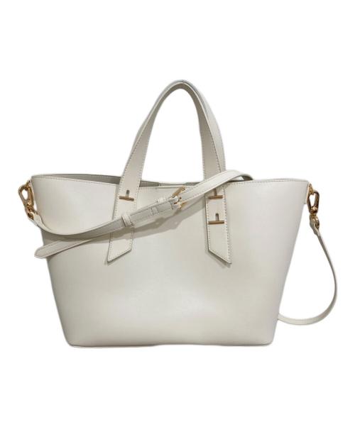 CHARLES & KEITH（チャールズアンドキース）CHARLES & KEITH (チャールズアンドキース) ダブルハンドルスラウチーバッグ ホワイトの古着・服飾アイテム