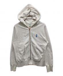 RHC Ron Herman×Champion（アールエイチシー ロンハーマン×チャンピオン）の古着「ダメージフルジップパーカー」｜ホワイト