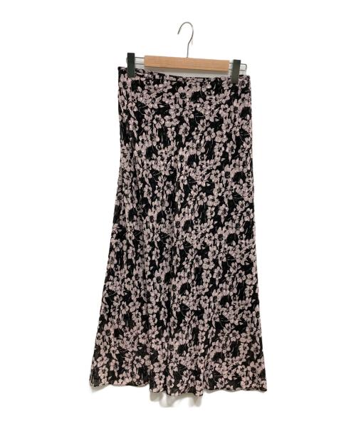 theory luxe（セオリーリュクス）theory luxe (セオリーリュクス) 花柄スカート ブラック×ピンク サイズ:40 未使用品の古着・服飾アイテム