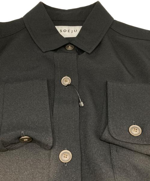SOEJU（ソージュ）SOEJU (ソージュ) ソフトオックスシャツワンピース ブラック サイズ:M 未使用品の古着・服飾アイテム