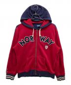 POLO RALPH LAURENポロ・ラルフローレン）の古着「ダブルフェイスジップパーカー」｜レッド