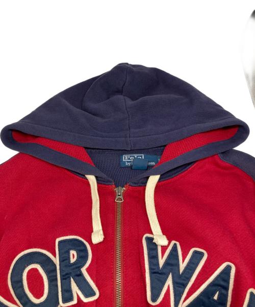 POLO RALPH LAUREN（ポロ・ラルフローレン）POLO RALPH LAUREN (ポロ・ラルフローレン) ダブルフェイスジップパーカー レッド サイズ:LLの古着・服飾アイテム