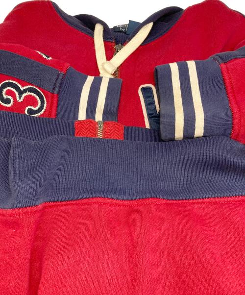 POLO RALPH LAUREN（ポロ・ラルフローレン）POLO RALPH LAUREN (ポロ・ラルフローレン) ダブルフェイスジップパーカー レッド サイズ:LLの古着・服飾アイテム