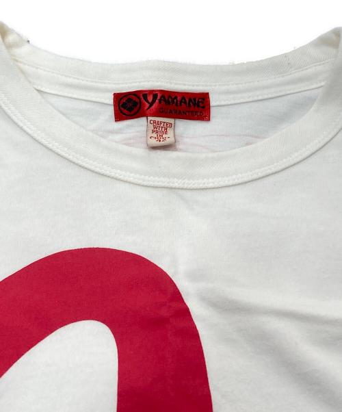 YAMANE（ヤマネ）YAMANE (ヤマネ) プリントTシャツ ホワイト サイズ:SIZE42の古着・服飾アイテム