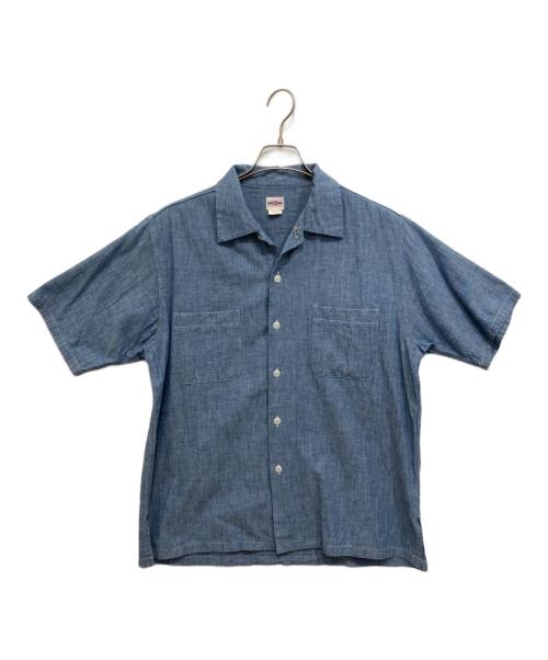 BIG YANK（ビッグヤンク）BIG YANK (ビッグヤンク) 半袖シャンブレーワークシャツ スカイブルー サイズ:Mの古着・服飾アイテム