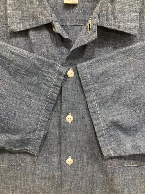 BIG YANK（ビッグヤンク）BIG YANK (ビッグヤンク) 半袖シャンブレーワークシャツ スカイブルー サイズ:Mの古着・服飾アイテム