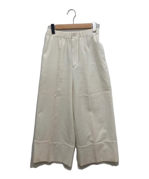 ENFOLD（エンフォルド）ENFOLD (エンフォルド) CROPPED WIDE-TROUSERS ホワイト サイズ:SIZE38の古着・服飾アイテム