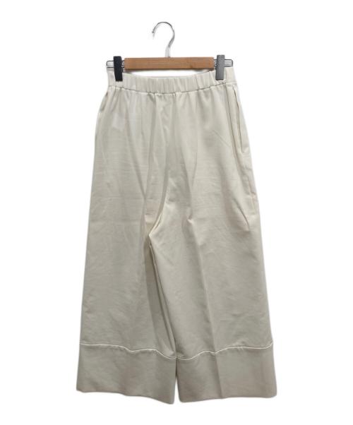 ENFOLD（エンフォルド）ENFOLD (エンフォルド) CROPPED WIDE-TROUSERS ホワイト サイズ:SIZE38の古着・服飾アイテム