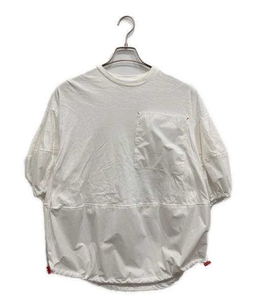 nagonstans（ナゴンスタンス）nagonstans (ナゴンスタンス) drawstring balloon t-shirt ホワイト サイズ:Mの古着・服飾アイテム