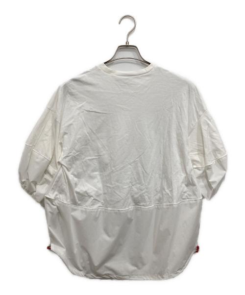 nagonstans（ナゴンスタンス）nagonstans (ナゴンスタンス) drawstring balloon t-shirt ホワイト サイズ:Mの古着・服飾アイテム
