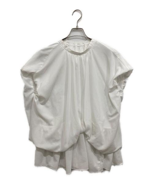 ENFOLD（エンフォルド）ENFOLD (エンフォルド) WAVE SHIRRING BLOUSE ホワイト サイズ:SIZE38の古着・服飾アイテム