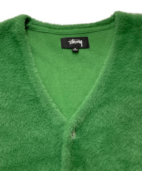stussy（ステューシー）stussy (ステューシー) SHAGGY Cardigan/ニットカーディガン グリーン サイズ:Mの古着・服飾アイテム