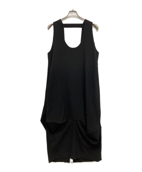 ENFOLD（エンフォルド）ENFOLD (エンフォルド) ENFOLD CURVE-DRAPE DRESS ブラック サイズ:SIZE38の古着・服飾アイテム