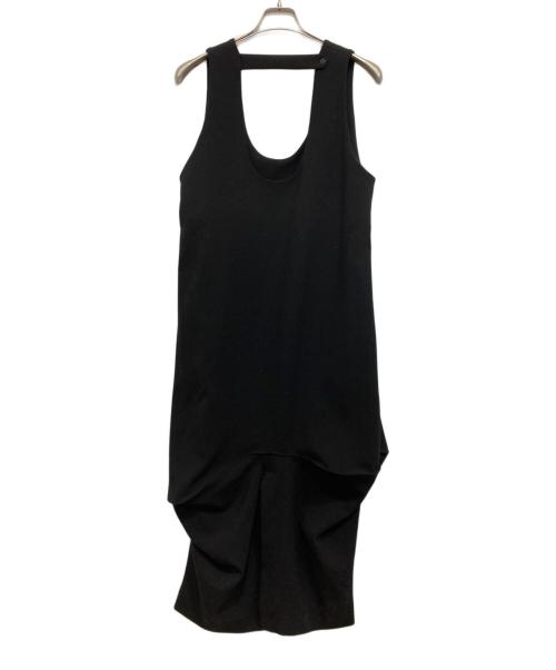 ENFOLD（エンフォルド）ENFOLD (エンフォルド) ENFOLD CURVE-DRAPE DRESS ブラック サイズ:SIZE38の古着・服飾アイテム