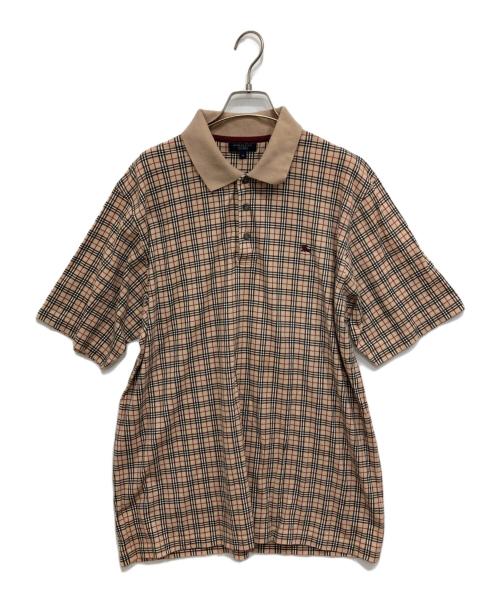 BURBERRY LONDON（バーバリーロンドン）BURBERRY LONDON (バーバリーロンドン) ノヴァチェックポロシャツ ベージュ サイズ:Lの古着・服飾アイテム