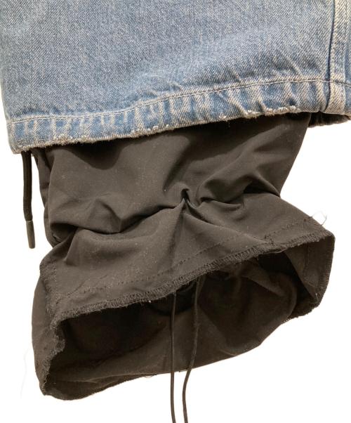 LOADINGROOM（ローディングルーム）LOADINGROOM (ローディングルーム) Double denim track pants ブラック サイズ:１の古着・服飾アイテム