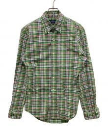 RALPH LAUREN（ラルフローレン）の古着「チェックシャツ」｜グリーン