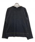 COMME des GARCONS HOMMEコムデギャルソン オム）の古着「00’sウール長袖カットソー」｜ブラック