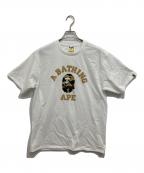 A BATHING APEアベイシングエイプ）の古着「プリントTシャツ」｜ホワイト