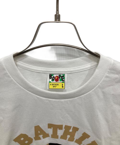 A BATHING APE（アベイシングエイプ）A BATHING APE (アベイシングエイプ) プリントTシャツ ホワイト サイズ:L 未使用品の古着・服飾アイテム